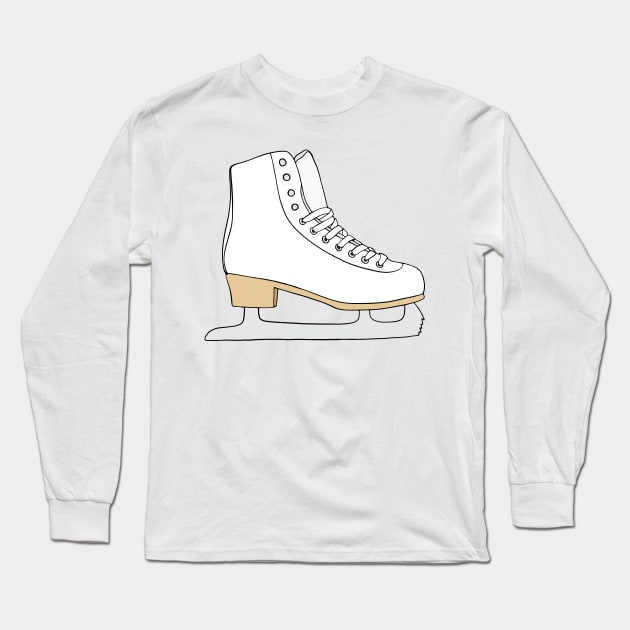 Ice Skates Long Sleeve T-Shirt by murialbezanson